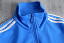 "Adidas" blue × white stand zip track jacket