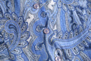 light blue paisley short sheer shirt
