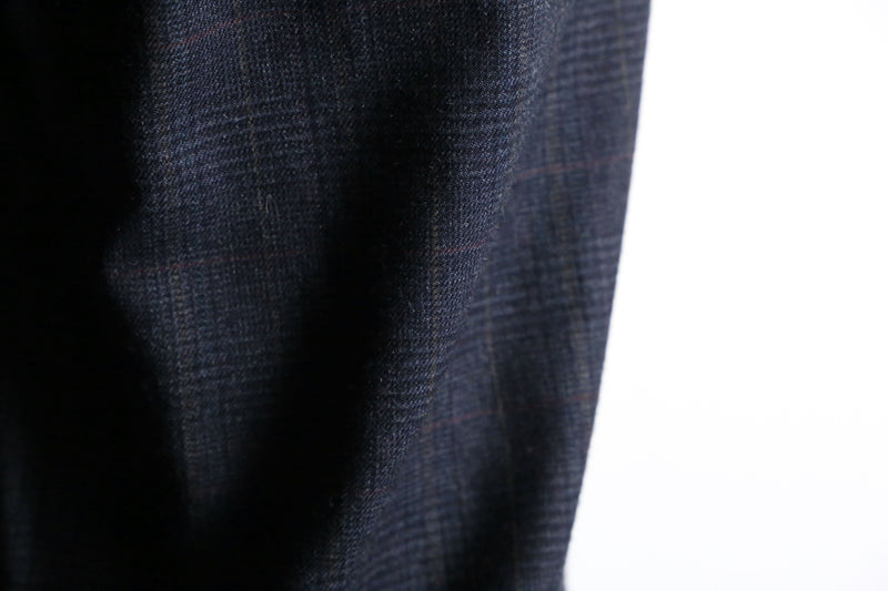 glay color check pattern wool slacks