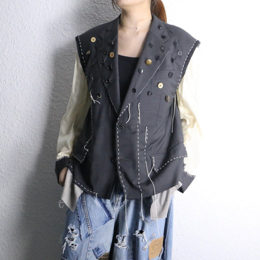 "Re:make" embroidery tailored jacket