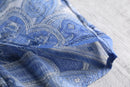 light blue paisley short sheer shirt