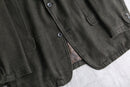 gray khaki cotton twill easy tailored jacket