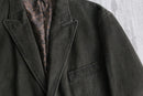 gray khaki cotton twill easy tailored jacket