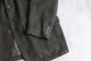gray khaki cotton twill easy tailored jacket
