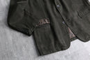 gray khaki cotton twill easy tailored jacket