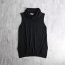 ”NEIMAN MARCUS” black high neck no sleeve knit