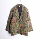 botanical jacquard tailored jacket