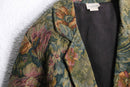 botanical jacquard tailored jacket