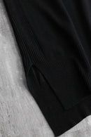 ”NEIMAN MARCUS” black high neck no sleeve knit