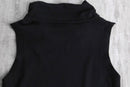 ”NEIMAN MARCUS” black high neck no sleeve knit