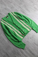 1960〜70's green × white acryl cardigan
