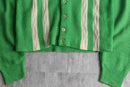 1960〜70's green × white acryl cardigan