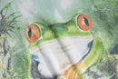 red-eyed tree frog print tee