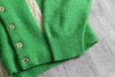 1960〜70's green × white acryl cardigan