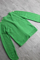 1960〜70's green × white acryl cardigan