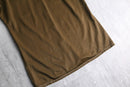 70’s brown stitch design poly shirt