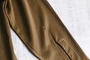 70’s brown stitch design poly shirt