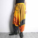 warm tone abstract design sarouel pants