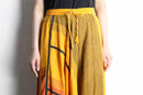 warm tone abstract design sarouel pants