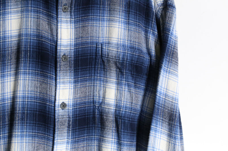 “Croft&Barrow” blue color ombre check shirt