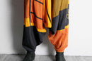 warm tone abstract design sarouel pants