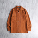 70’s “JC Penny” terracotta poly twill shirt jacket