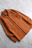 70’s “JC Penny” terracotta poly twill shirt jacket