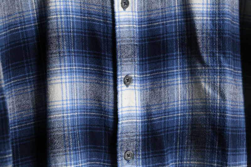 “Croft&Barrow” blue color ombre check shirt