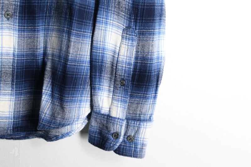 “Croft&Barrow” blue color ombre check shirt