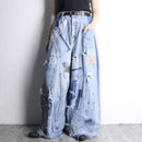 "Re:make" patchwork wide denim
