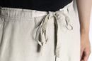 linen cotton wide easy cargo pants