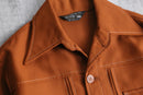 70’s “JC Penny” terracotta poly twill shirt jacket