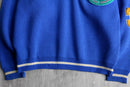 1990’s~00’s “Lee”vivid blue lettered V neck knit