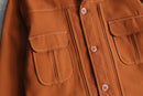 70’s “JC Penny” terracotta poly twill shirt jacket
