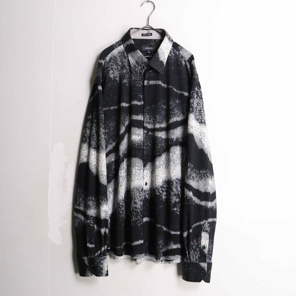 marble pattern loose rayon shirt