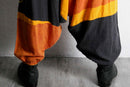 warm tone abstract design sarouel pants