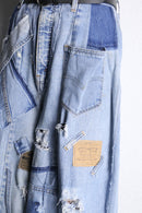 "Re:make" patchwork wide denim