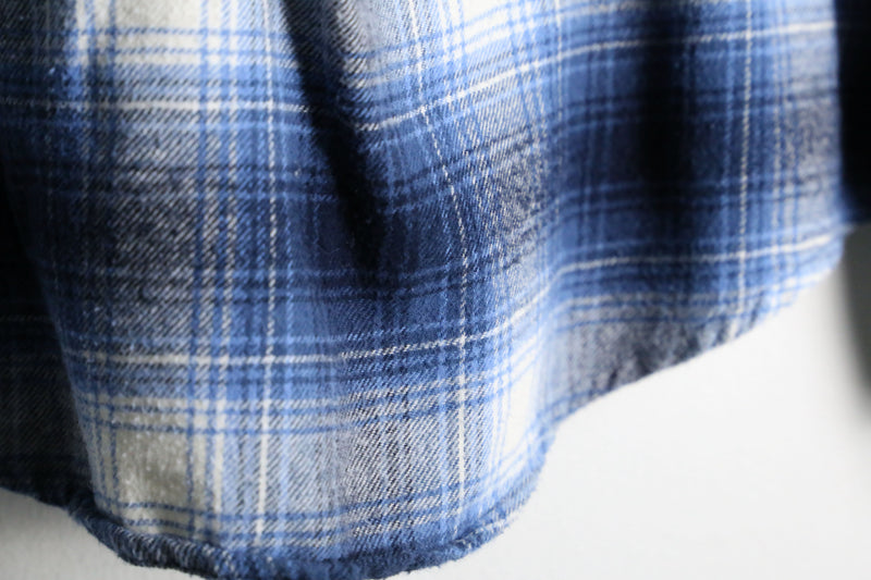 “Croft&Barrow” blue color ombre check shirt