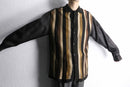brown tone stripe knit switch big shirt
