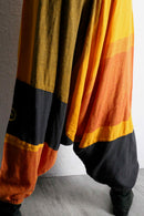 warm tone abstract design sarouel pants