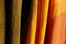 warm tone abstract design sarouel pants