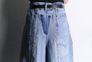 "Re:make" patchwork wide denim