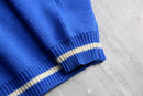 1990’s~00’s “Lee”vivid blue lettered V neck knit