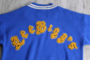 1990’s~00’s “Lee”vivid blue lettered V neck knit