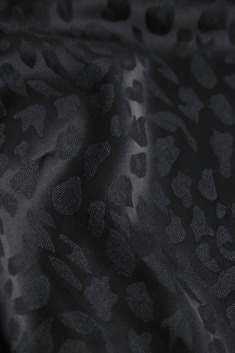 jacquard leopard baggy flare easy pants