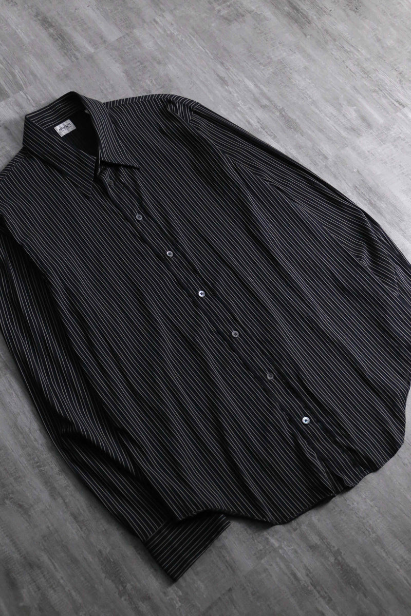 1990s ARMANI COLLEZIONI cotton nylon stripe shirt