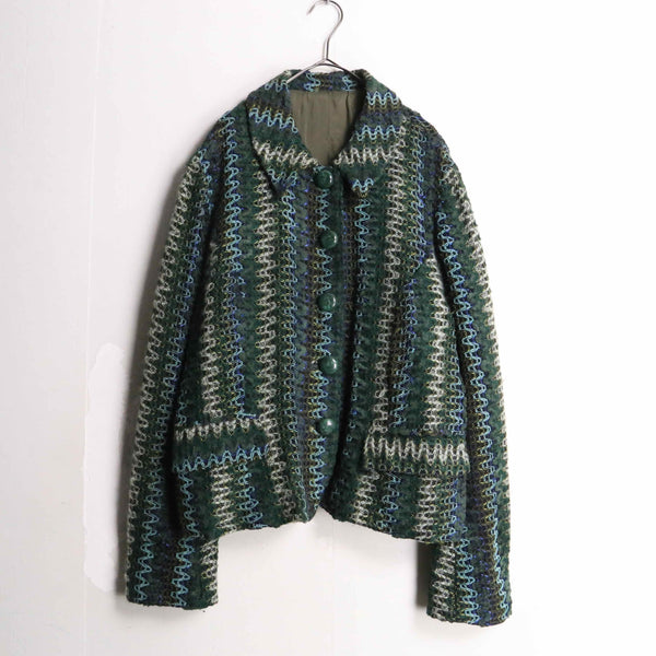 cold tone weave stitch design jacket