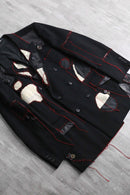 "Re:make" leather patchwork tailored jacket