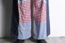 "Re:make" check shirt docking wide denim