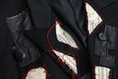 "Re:make" leather patchwork tailored jacket